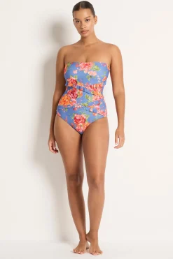 Delight Spliced Frill Bandeau One Piece