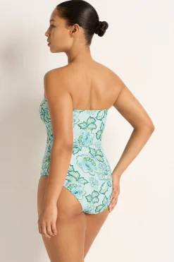 Indienne Ruched U wire Bandeau One Piece