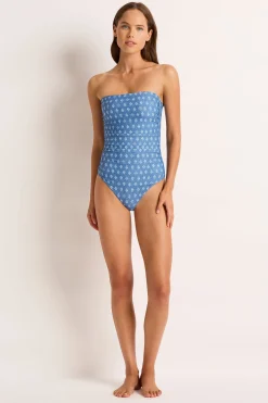 Jeanie Ruched Bandeau One Piece