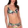 Jungle Bloom Tie Front Crop