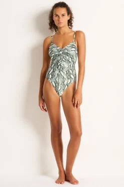 Karli Gathered Front One Piece