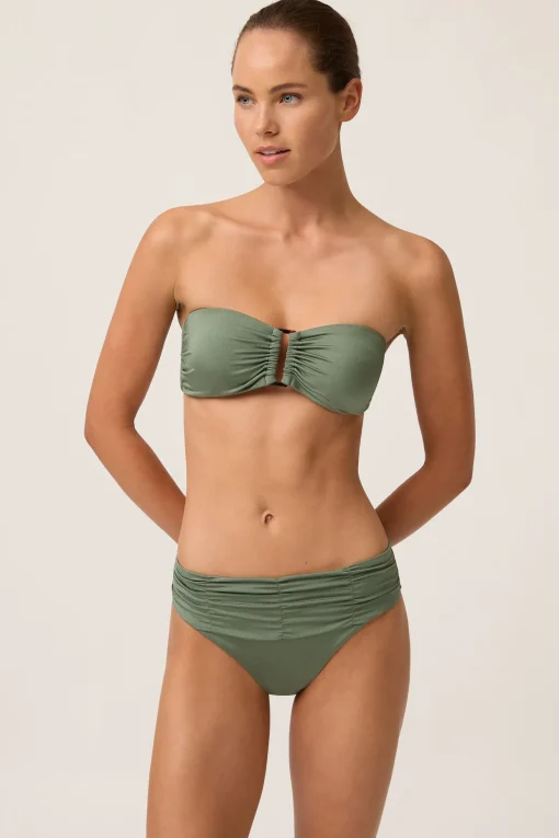 Lustre Mid Rise Ruched Pant
