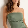 Lustre Spliced Frill Bandeau One Piece