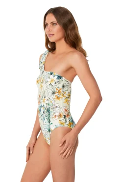 Plantation Asymmetrical Tie Shoulder Maillot