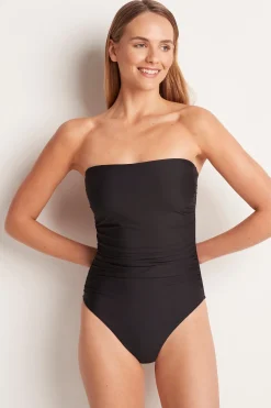 Ruched Bandeau One Piece
