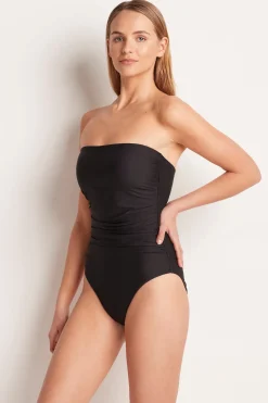 Ruched Bandeau One Piece