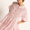 Saneesha Linen Tiered Mini Dress