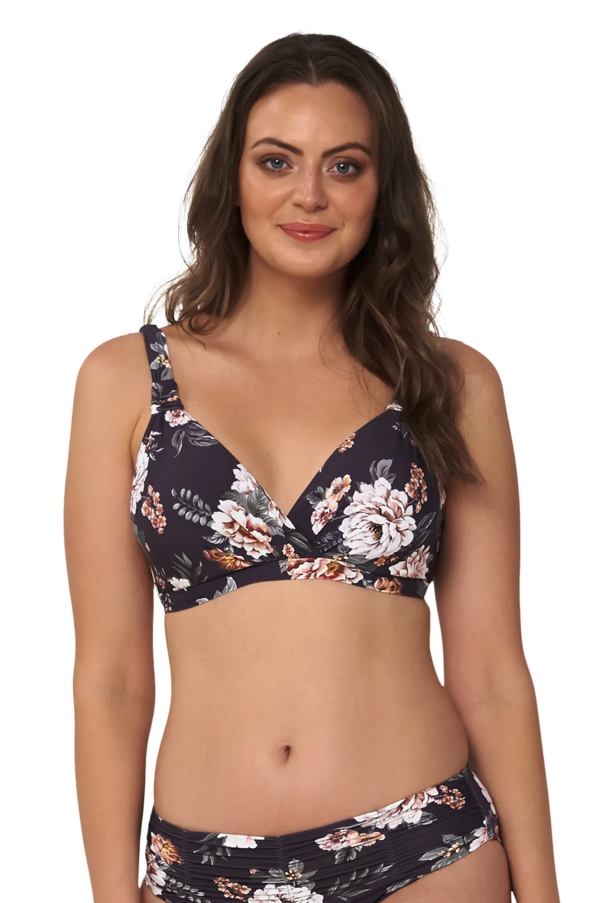 Vintage Floral E/F Cross Front Bra