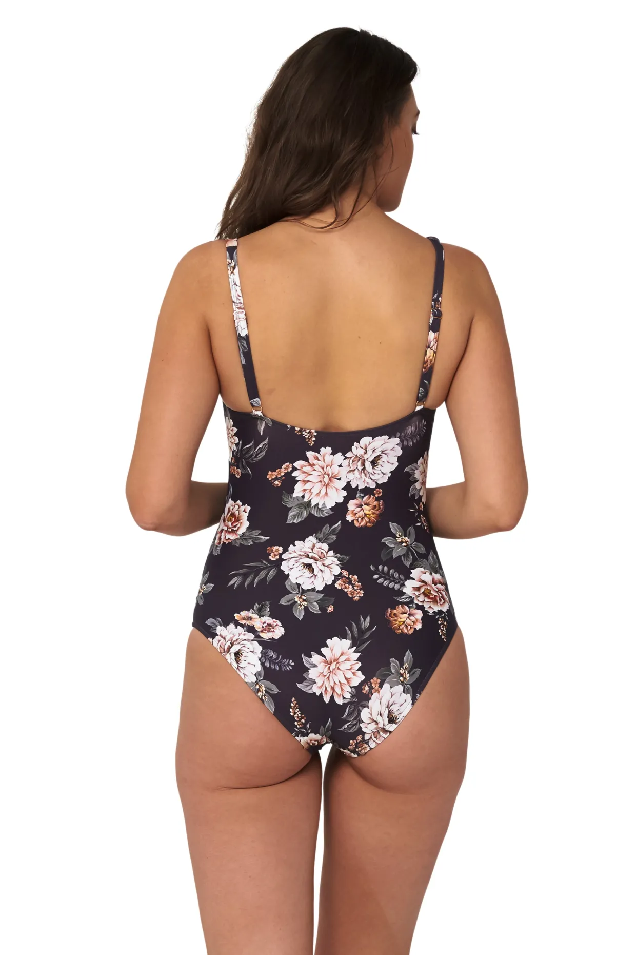 Vintage Floral Multifit Tab Front Maillot