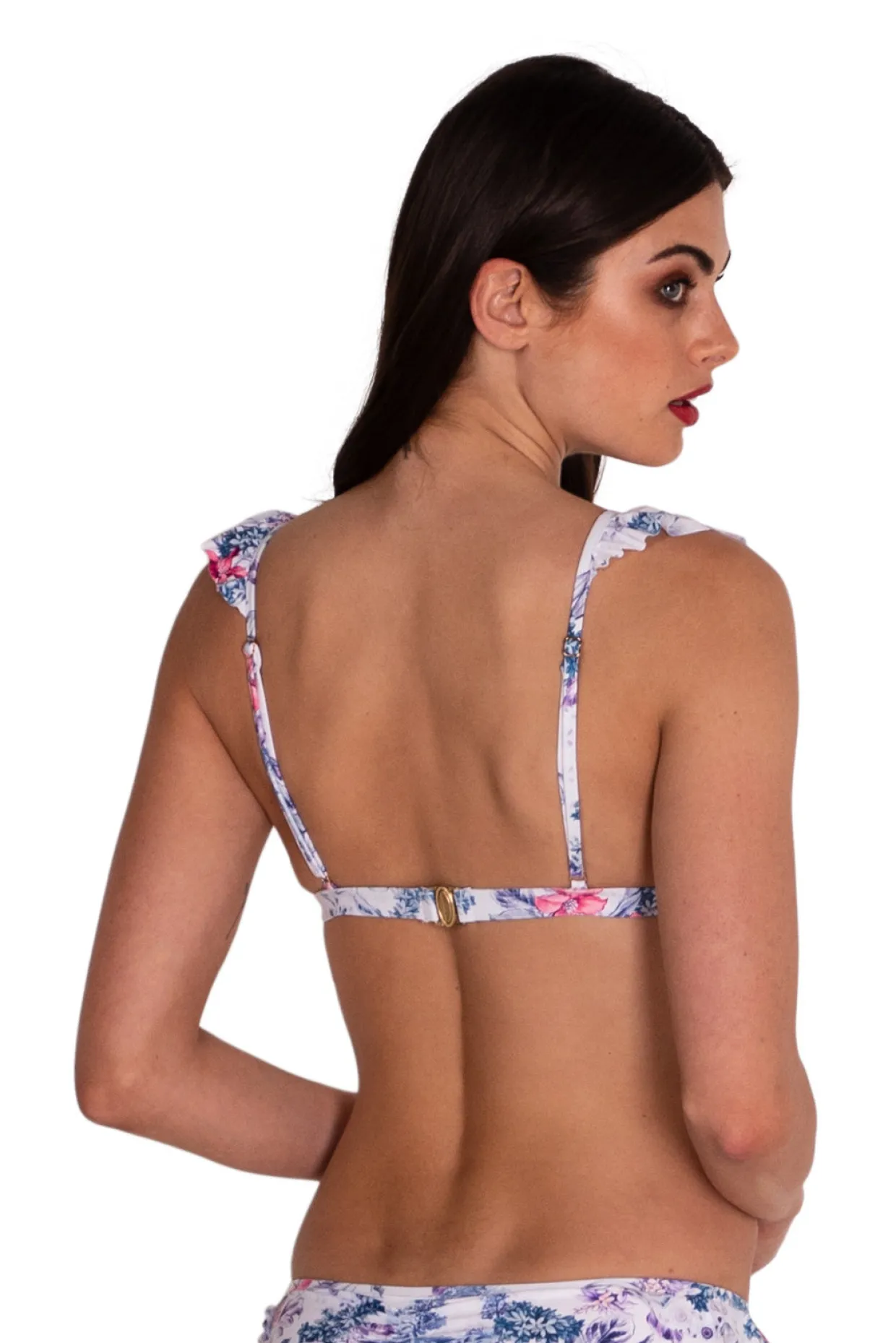 Vintage Toile Frill Tri Bra Top