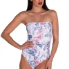 Vintage Toile Lace Back Maillot